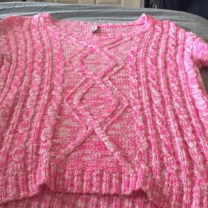 Aeropostale hot pink knit sweater